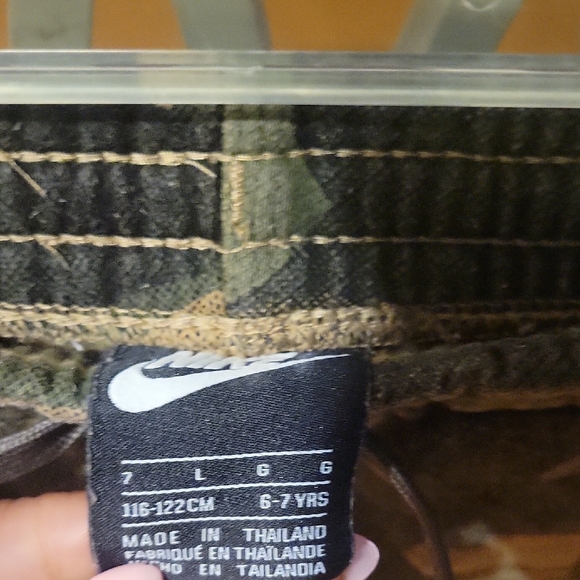 Nike Kids Camouflage Joggers - Green and Orange - Picture 2 of 3